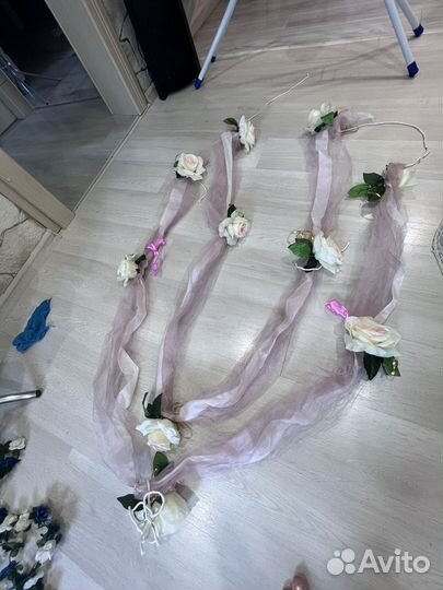 Украшения для машины на свадьбу