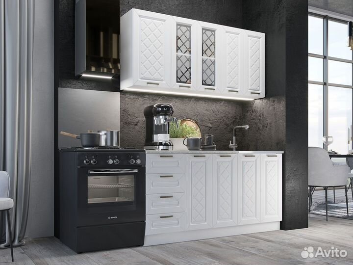 Кухня Агава 160 см, акация белая