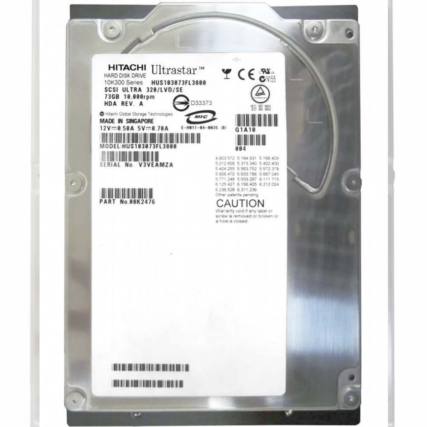 [HUS103073FL3800] Жесткий Диск Hitachi 73,4gb Hus103073fl3800