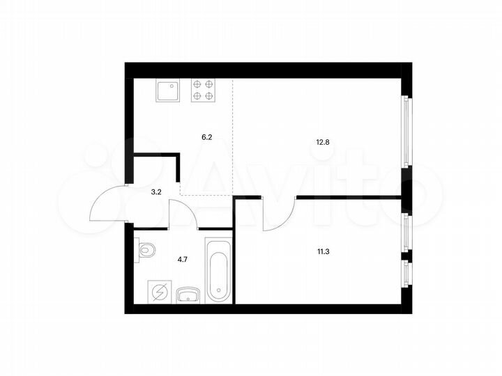 2-к. квартира, 38,2 м², 15/32 эт.
