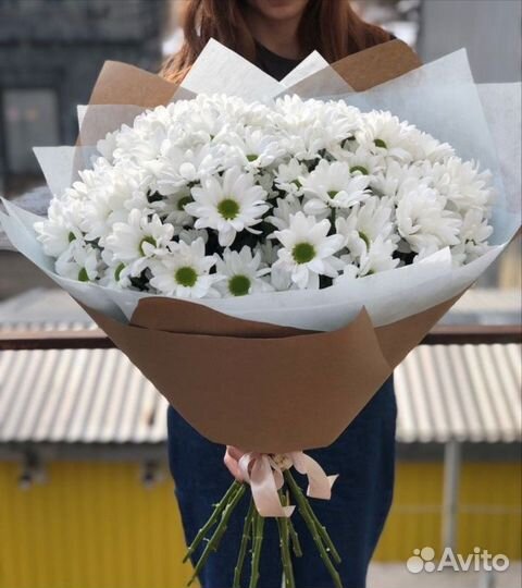 Цветы букеты с доставкой, хризантема, ромашка