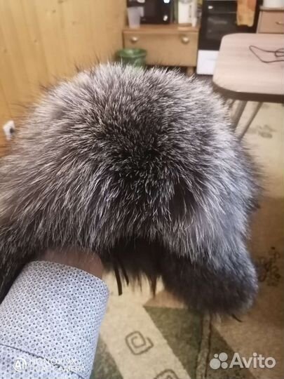 Шапка зимняя меховая женская кожа