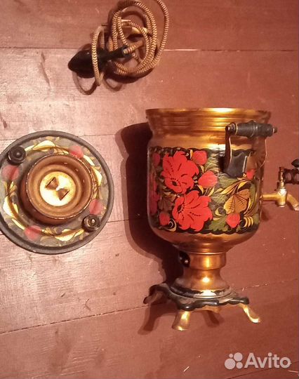 Самовар электрический хохломская роспись