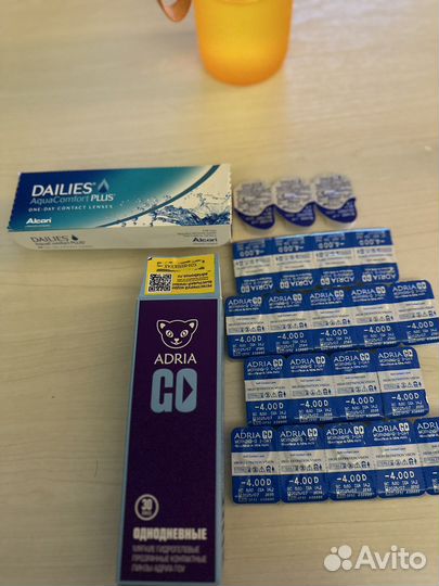 Линзы контактные d-4