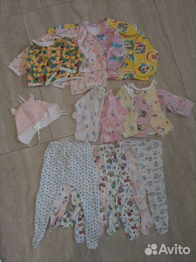 Вещи на девочку 0-6 мес пакетом