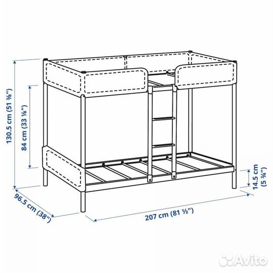 Двухъярусная кровать IKEA