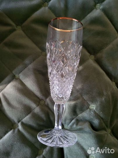 Новые хрустальные фужеры богемское стекло