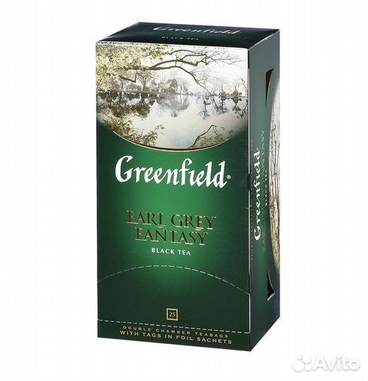 Опт - Чай Greenfield Earl Grey Fantasy Чёрный 25па