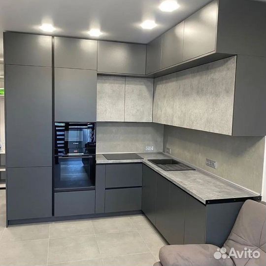 Кухня угловая без ручек