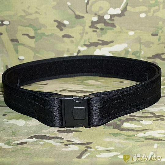 Ремень тактический с липучкой черный