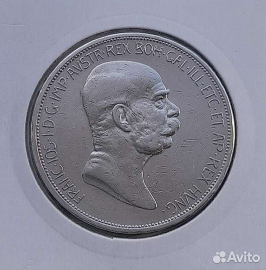 Австро-Венгрия 5 крон 1908г