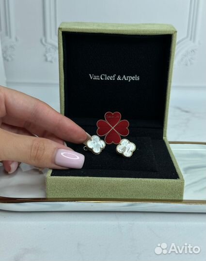 Серьги Ван клиф Van Cleef золото 585