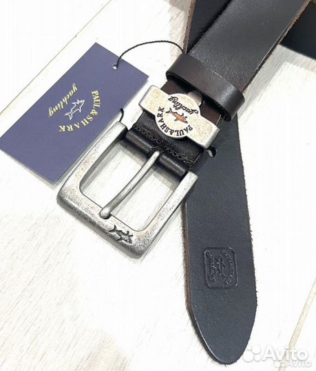 Ремень paul shark мужской кожаный