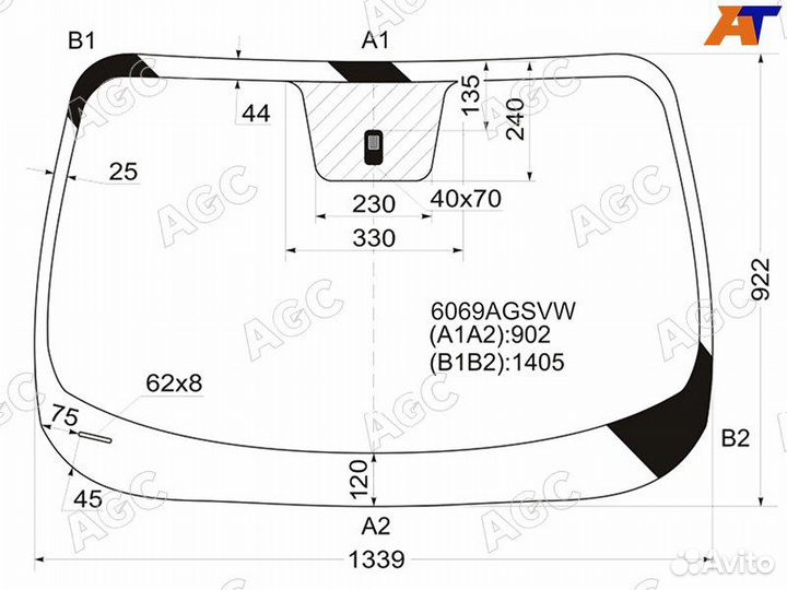 Лобовое стекло на Nissan Juke F15 2010г