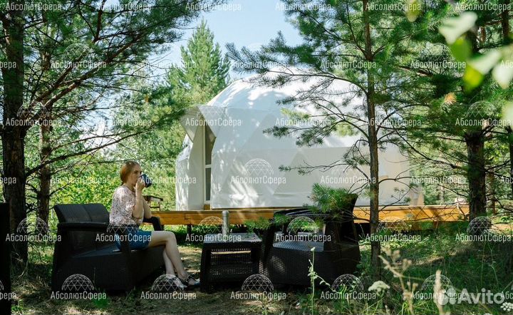 Шатер для глэмпинга.Геокупол.Быстровозводимый дом