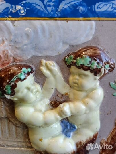 Старинный барельеф фавны.редкостьоригинал