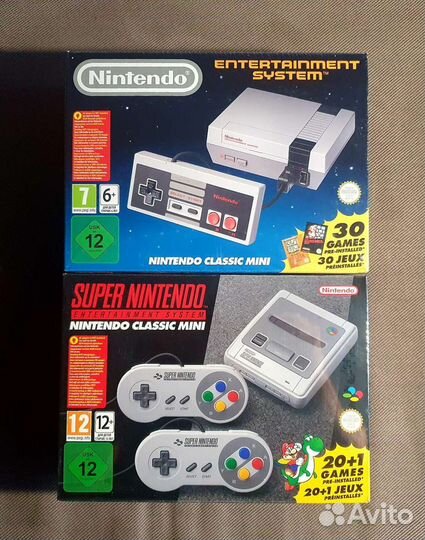NES и snes classic mini новые в плёнке