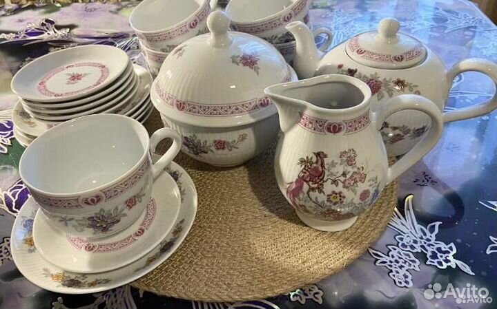 Старая Kahla. Чайный сервиз. Винтаж