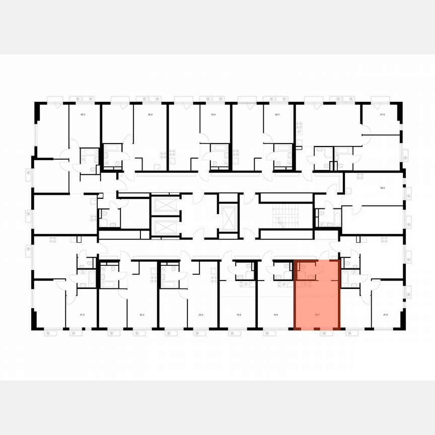 Квартира-студия, 23,7 м², 8/24 эт.