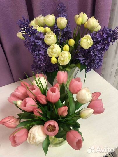 Интерьерные композиции, цветы искусственные