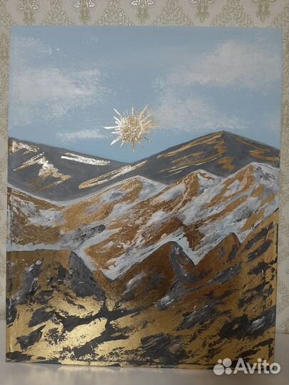 Интерьерная картина золото