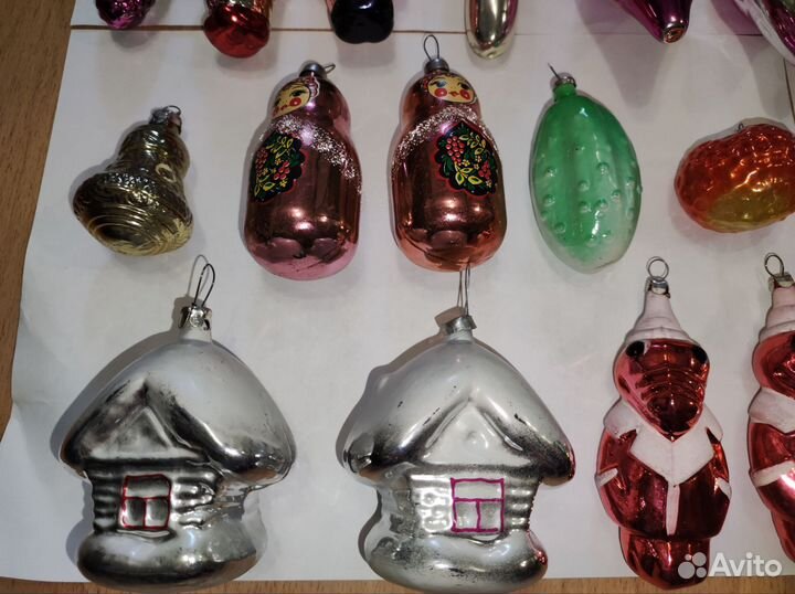 Елочные игрушки стеклянные СССР