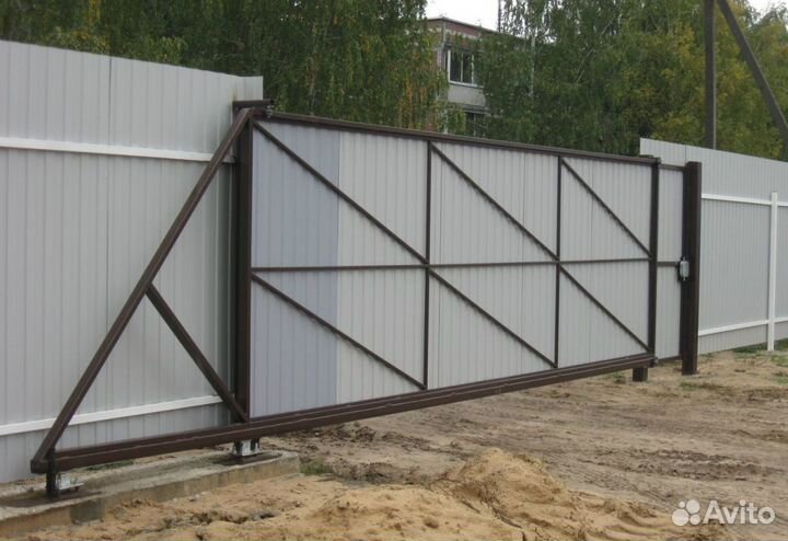 Ворота и калитка бу