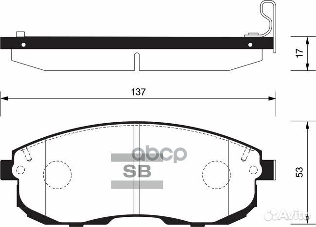 Колодки тормозные передние sangsin brake SP1107F