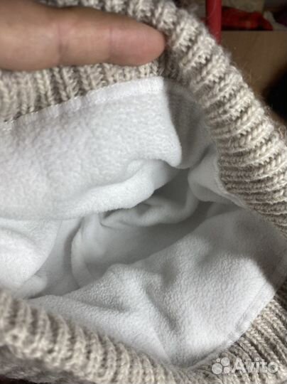 Шапка с шарфом зимняя для девочки