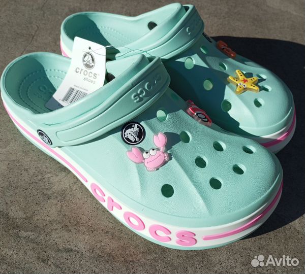 Crocs сабо женские мята