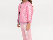 Стеганная куртка для девочки розовая Gulliver 122