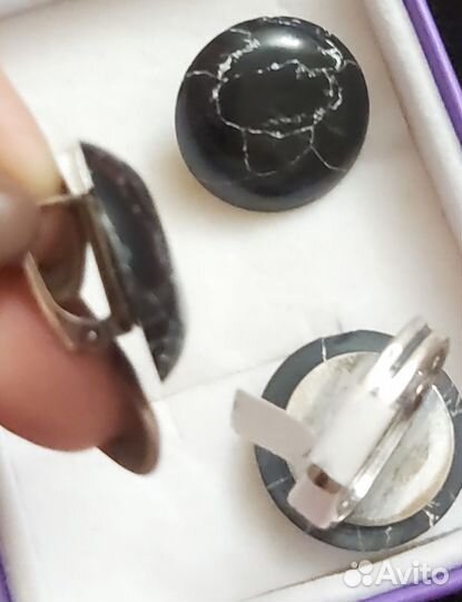 Комплект серьги и кольцо