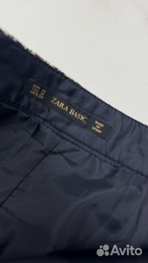 Юбка zara 44 гусиная лапка