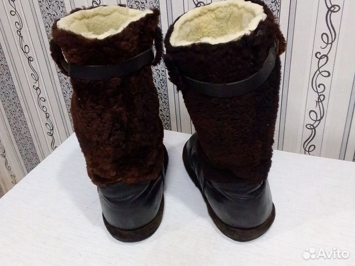 Сапоги кожаные новые зимние Бронь Унты новые