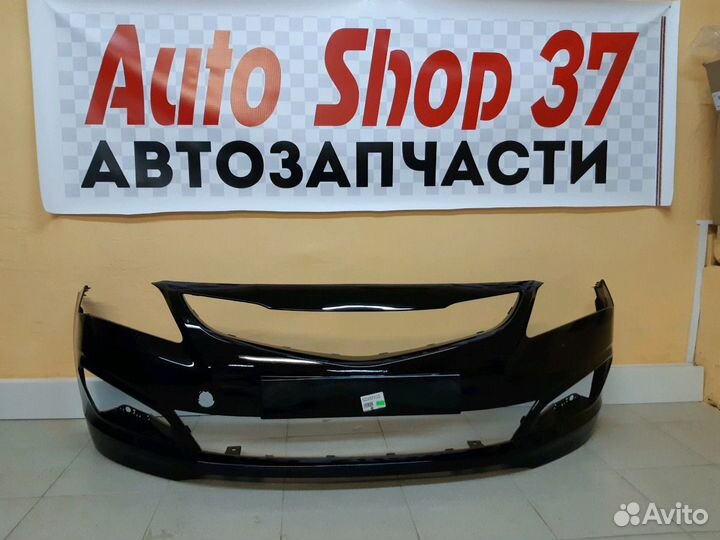 Бампер черный Hyundai Solaris 2014-2017