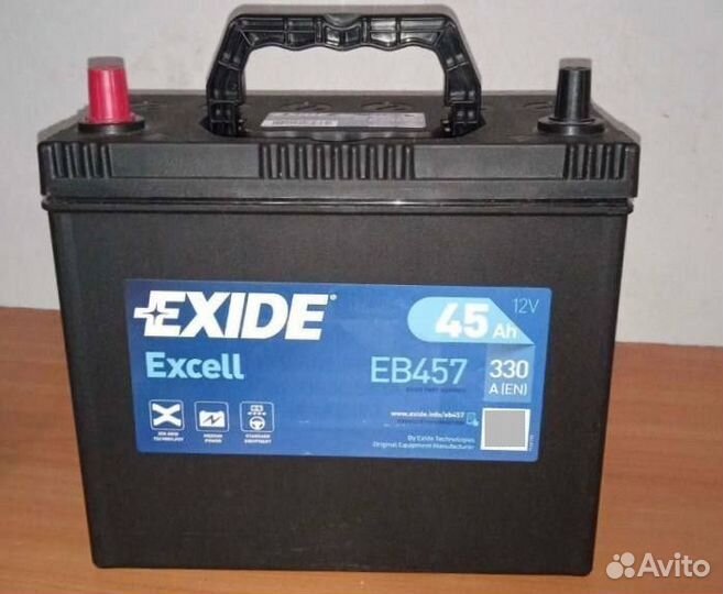 Аккумулятор Exide Excell 45 Ah 330 A EB457