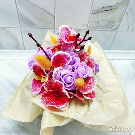 Букет цветов из мыла