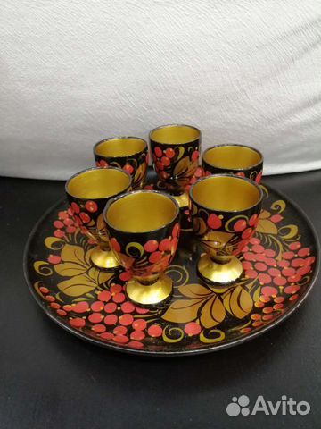 Набор посуды хохлома