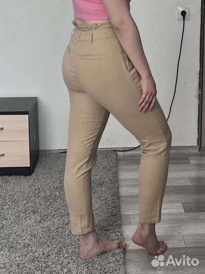 Брюки льняные