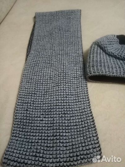 Комплект шапка и снуд зимний