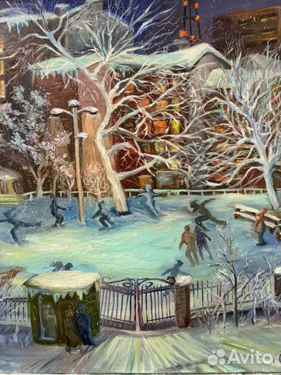 Картина маслом. Вечер на катке