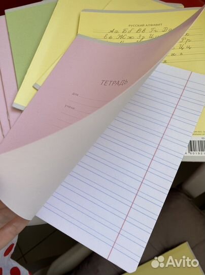 Тетради в узкую линию, плотная обложка