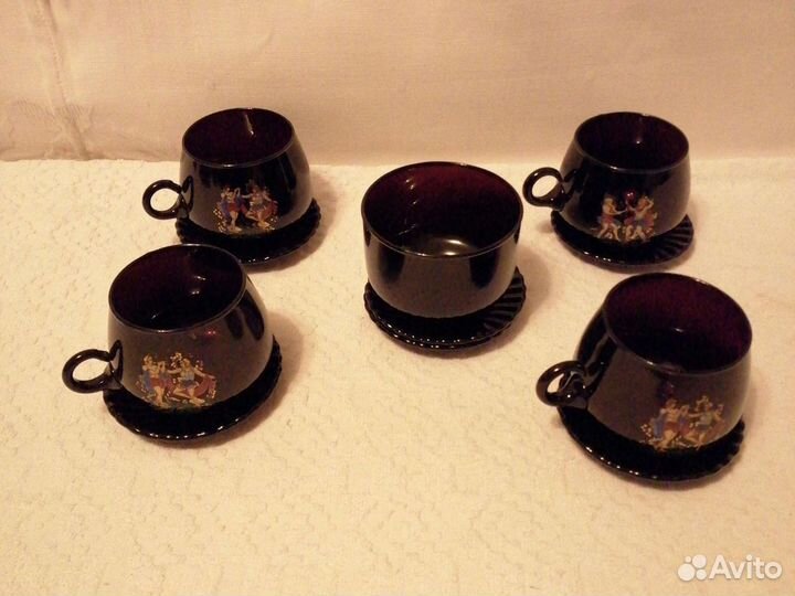 Посуда СССР. Набор для торта. Креманки