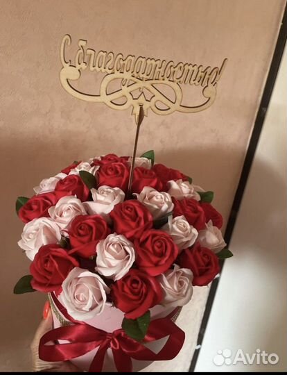 Букет из мыльных роз