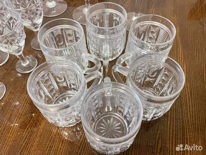 Фужеры, рюмки, бокалы хрусталь и стекло