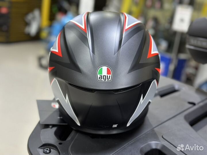 Шлем AGV K6 Flash matt Black/Grey/Red