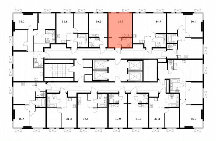 Квартира-студия, 25,5 м², 19/33 эт.