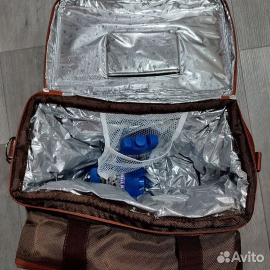 Сумка - холодильник для пикника с посудой, новая