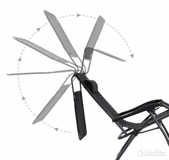 Раскладной шезлонг с крышей для отдыха