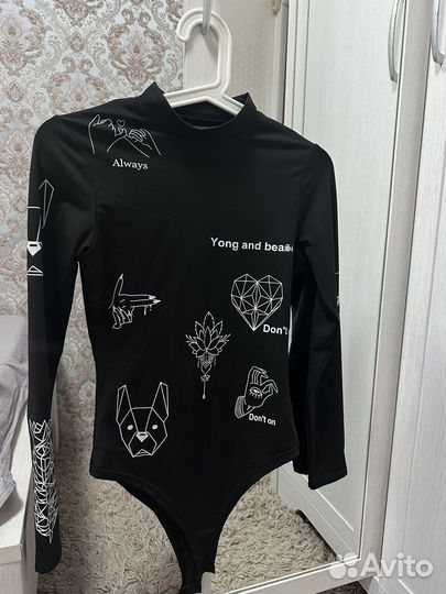 Боди черный